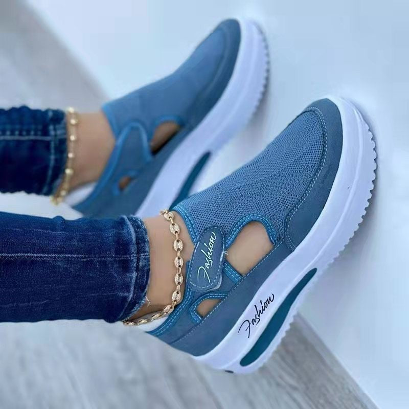 Dame Sporty Slip-On Sneakers med åndbart mesh-overdel og skridsikker sål Stilla