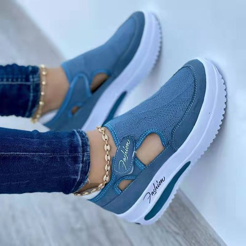 Dame Sporty Slip-On Sneakers med åndbart mesh-overdel og skridsikker sål Stilla