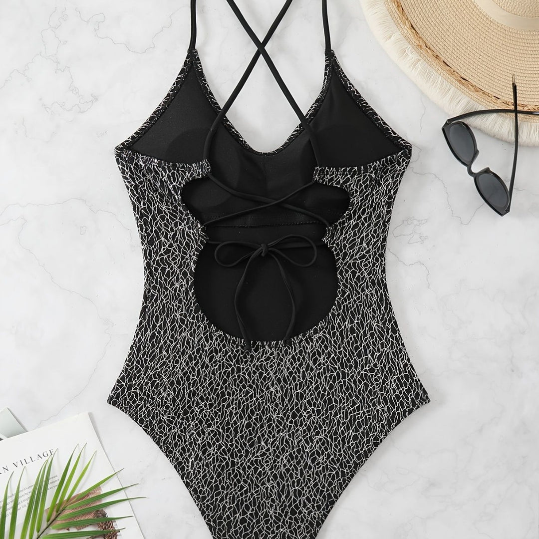 Dame One-Piece Badedragt med raffineret krydsbærer-design Skovae