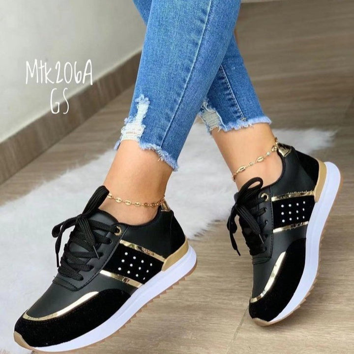 Dame Sporty Sneakers med elegant metallic akcent og åndbar sål Stilla