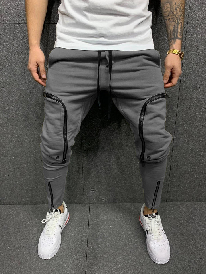 Herre Zip-Up Utility Joggingbukser Stilla