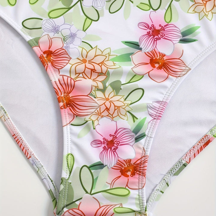 Dame Sporty elegant bikini-sæt med floral design Skovae