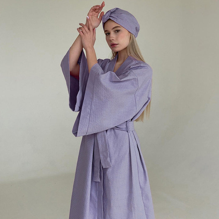 Dame Kimono Morgenkåbe Stilla