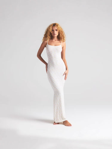 Damer Elegant Spaghetti-Rem Maxi-Kjole Stilla