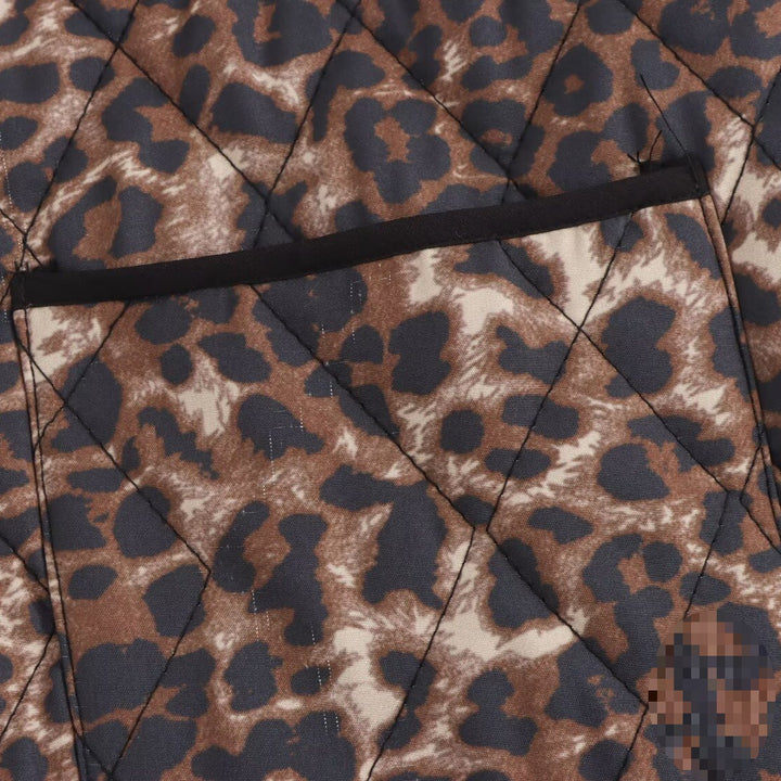 Femme quilted leopard print utility vest Stilla