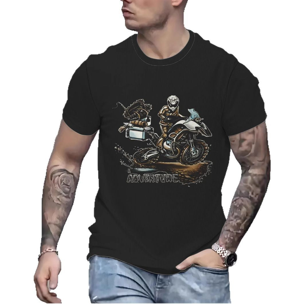 Herre T-shirt med eksklusivt eventyrmotiv og kvalitets bomuldsblanding Stilla