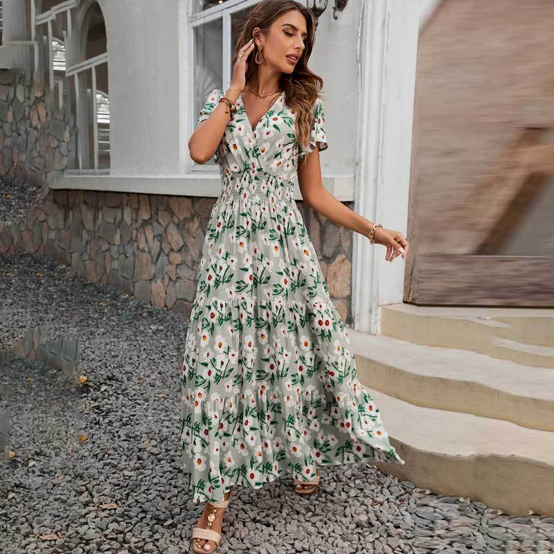 Dame Bohemian Trappe Maxi Kjole Stilla 1751507307