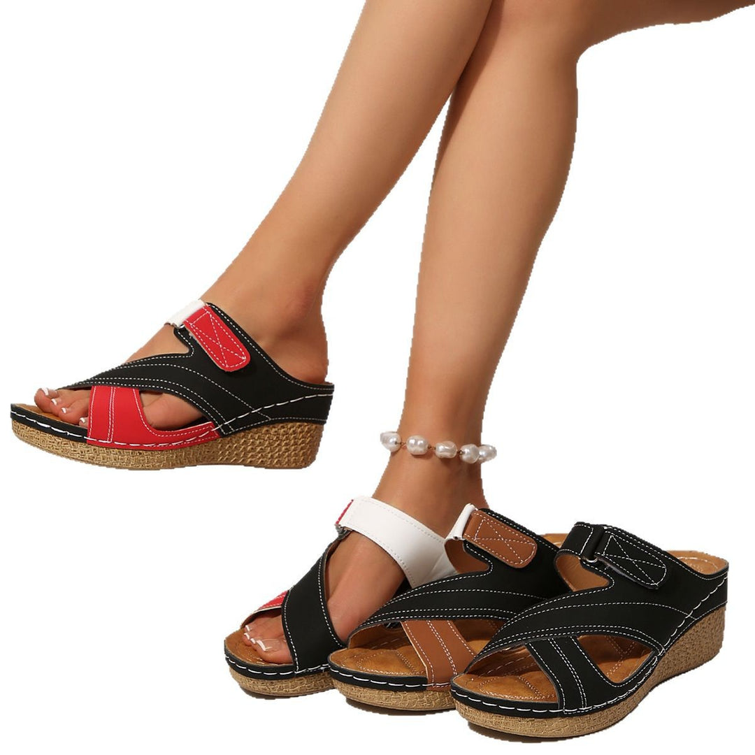 Dame Wedge-sandaler med justerbar rem og komfortabelt fodseng Stilla