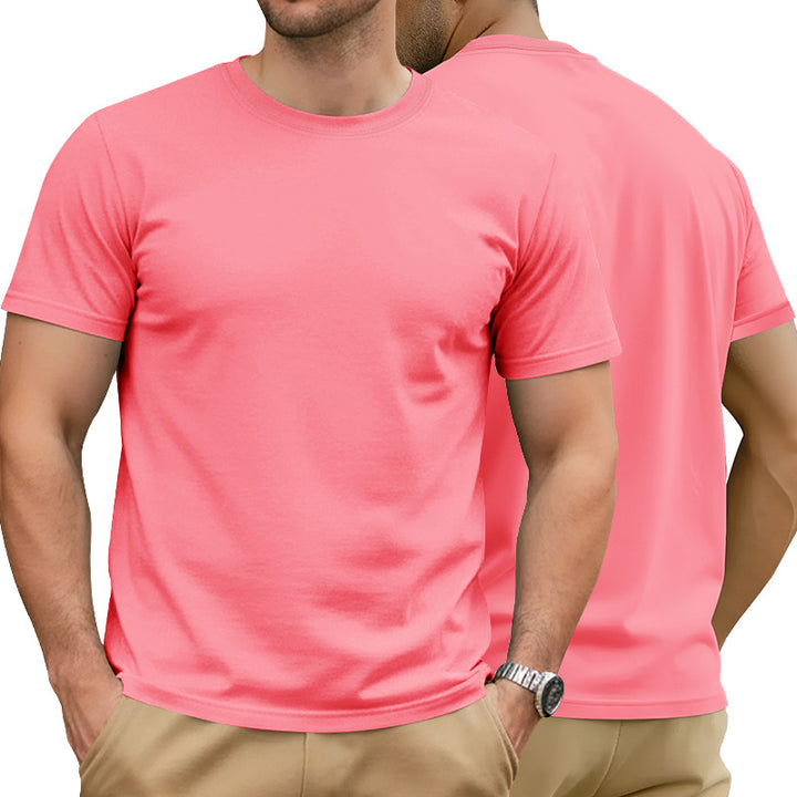 Herren nan Basic Kortærmet T-shirt lavet af kvalitets bomuldsblanding med rund halsudskæring, flade syninger og Regular Fit Skovae