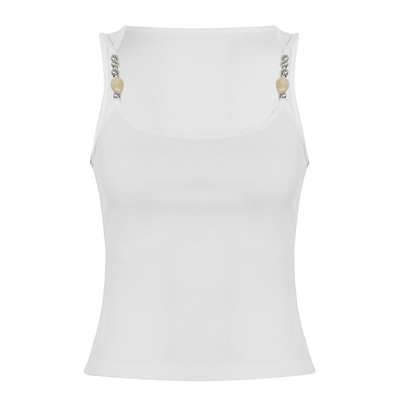 Damen asymmetrisches Crop-Top mit verstellbarem Halter Skovae