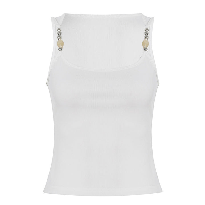 Damen asymmetrisches Crop-Top mit verstellbarem Halter Skovae