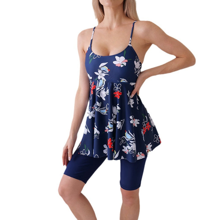 Dame blomster svømmebadedragt og shorts sæt Stilla
