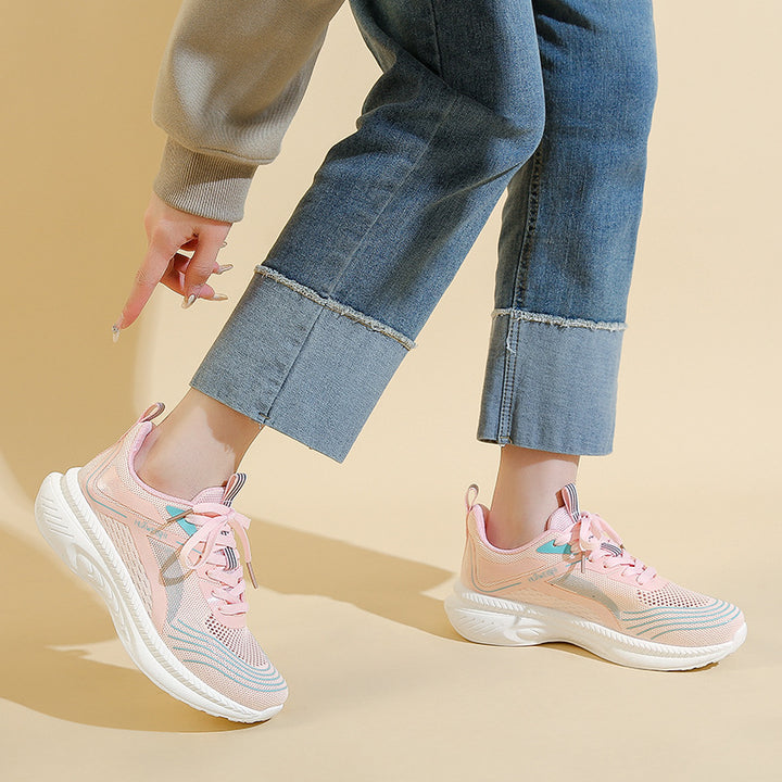 Dame løbesneaker med åndbart mesh-oberflade og stødabsorberende sål Stilla