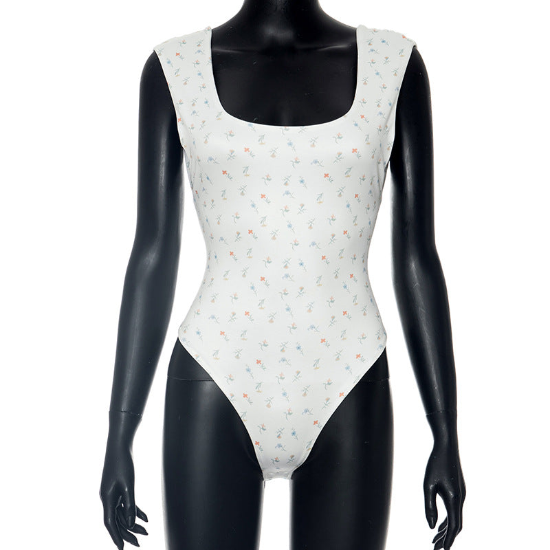 Dame Floral Print Én del Badedragt Stilla