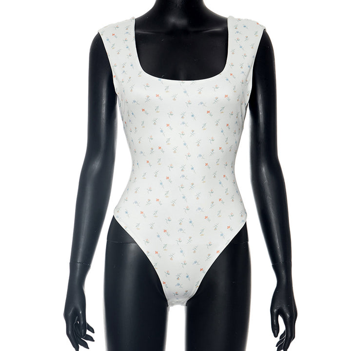 Dame Floral Print Én del Badedragt Stilla