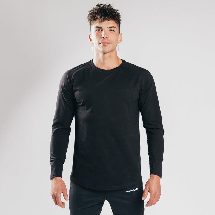 Herrer Sportsligt Langærmet T-Shirt med fugtregulerende materiale og elastisk snit Stilla
