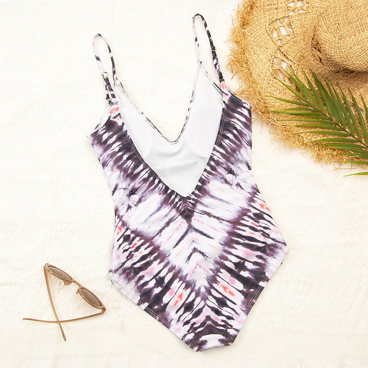 Damer-Tie-Dye-Print-Einteiler-Badeanzug Stilla