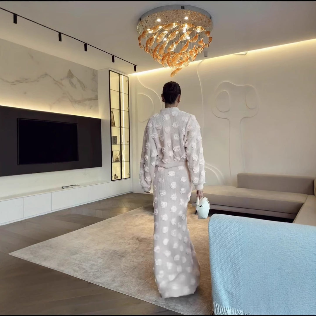 Dame Elegant broderet Maxikjole Skovae