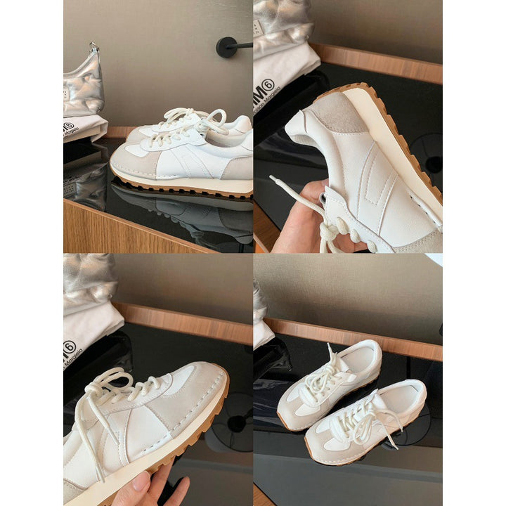 Dame retro-inspirerede metalliske sneakers med ruskindsdetaljer Stilla