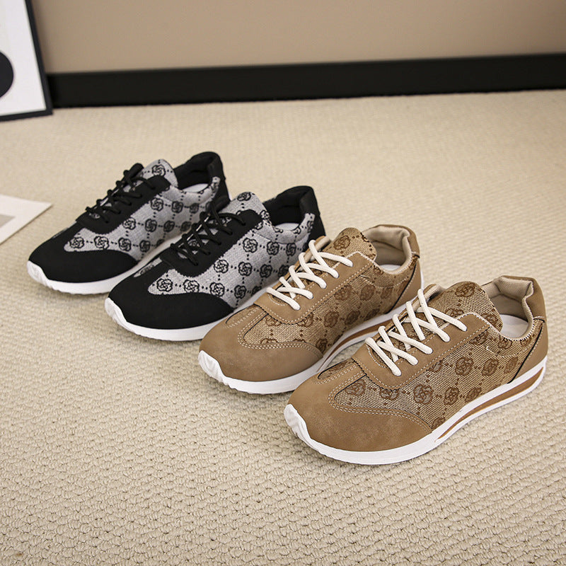 Dame nan let Jacquard fritids sneakers med polstret komfort fodseng Skovae