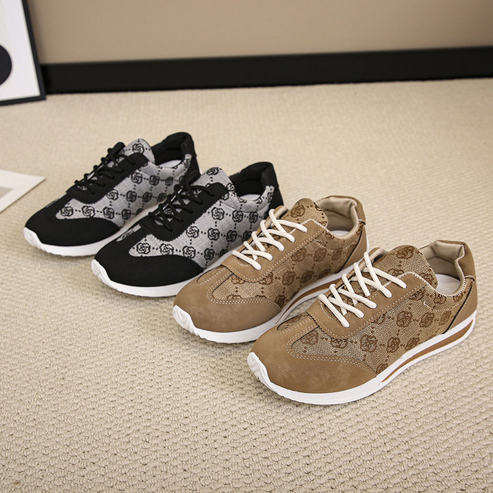 Dame nan let Jacquard fritids sneakers med polstret komfort fodseng Skovae