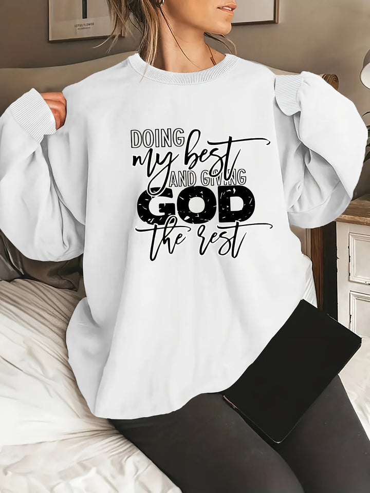 Kvinders sweater med personliggjort motiv Stilla