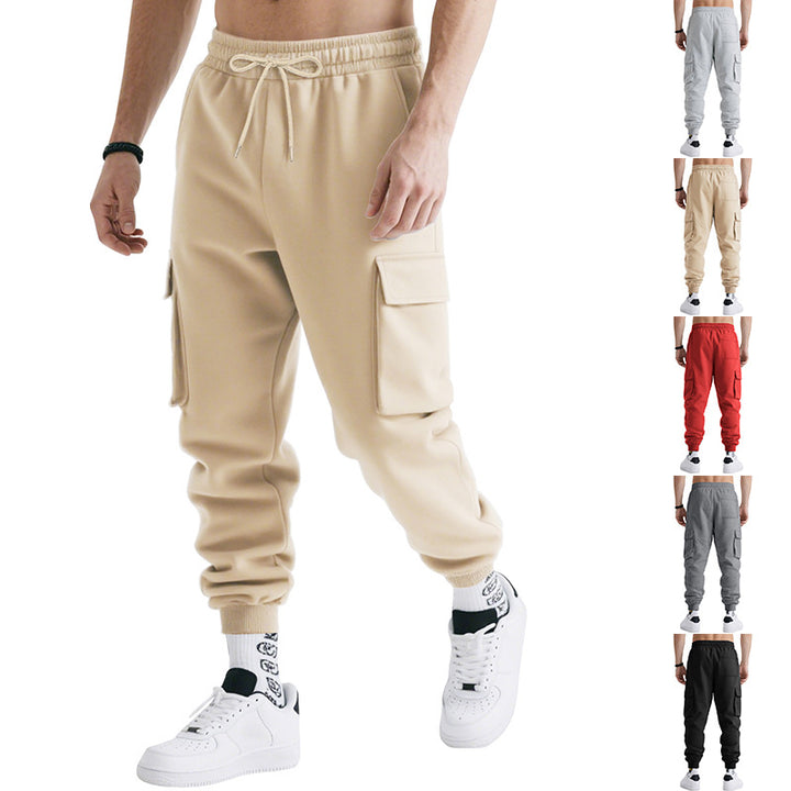 Herren nan multifunktionelle kraftfulde joggingbukser med generøse klaplommer, elastisk snøre i taljen og konisk benafslutning Skovae