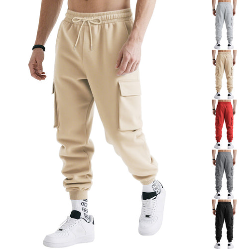 Herren nan multifunktionelle kraftfulde joggingbukser med generøse klaplommer, elastisk snøre i taljen og konisk benafslutning Skovae