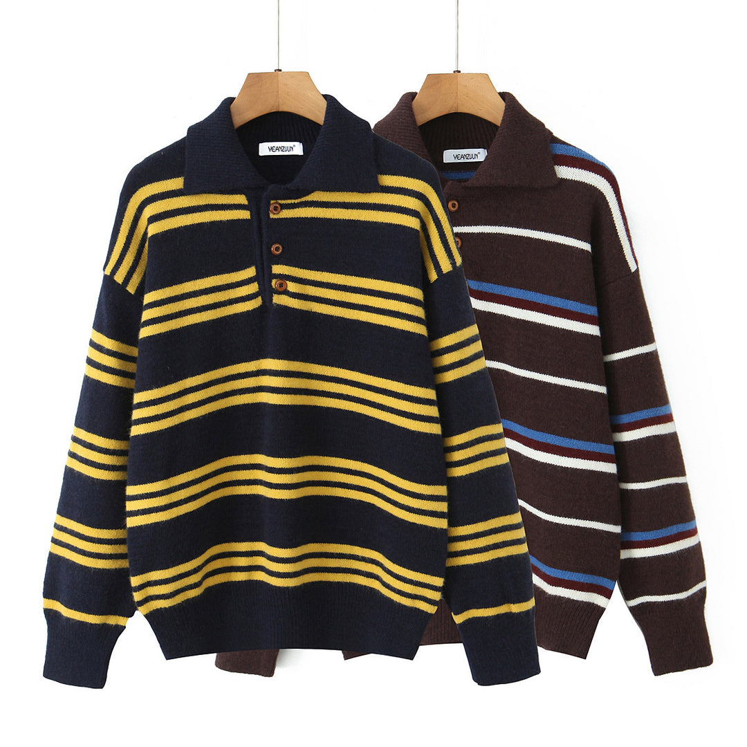 Dame stribet Poloshirt-striktrøje Stilla