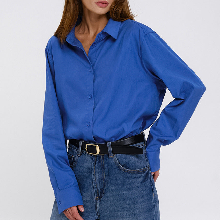 Dame Oversized Bluse i klassisk snit Stilla