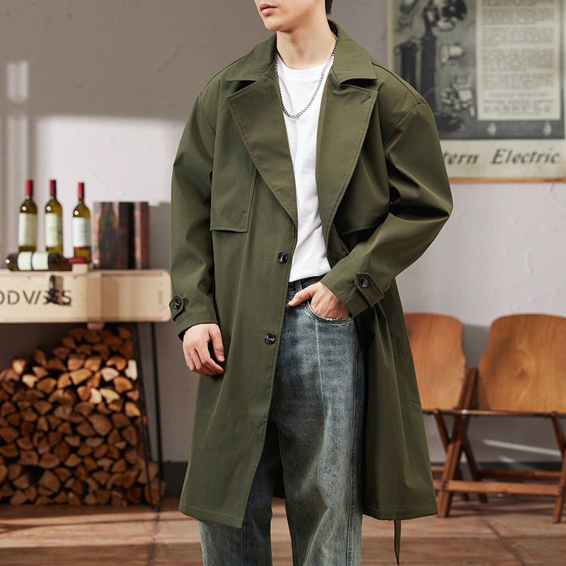 Herrer Longline Trenchcoat med justerbar pasform Stilla