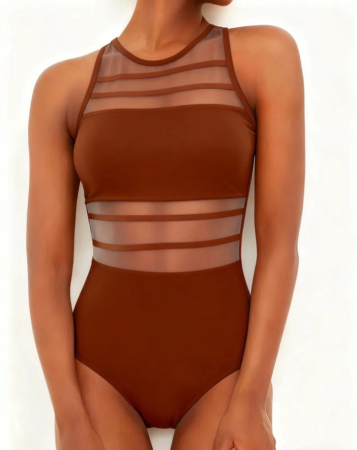Dame Sporty jumpsuit med gennemsigtige indlæg Skovae