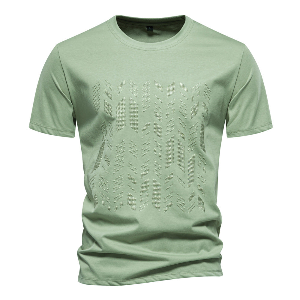 Herr T-Shirt med innovativt 3D-mønster Stilla