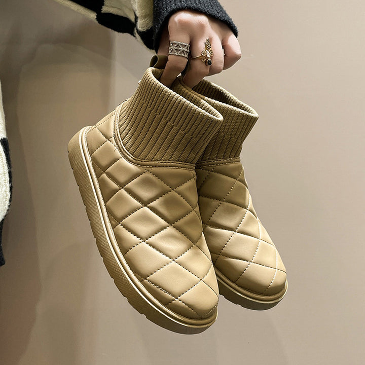Dame step stiefeletter med elastisk bund og skridsikkert sål Stilla