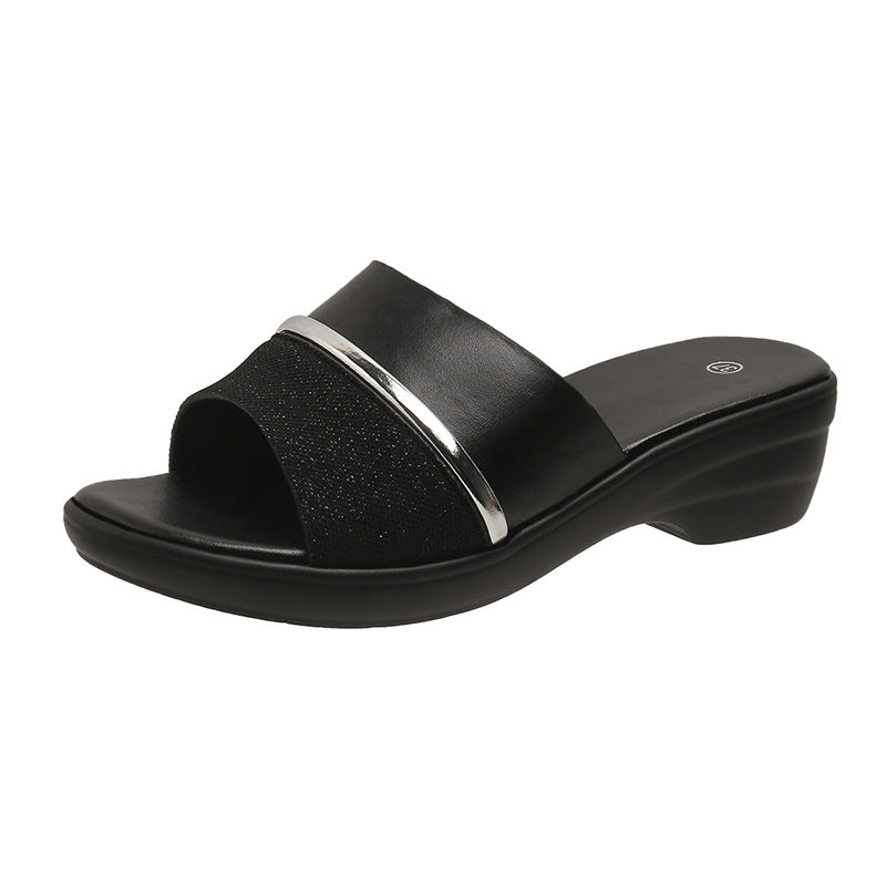 Dame Wedge-sandaler med elegant metaldekoration og komfortabel sål Stilla