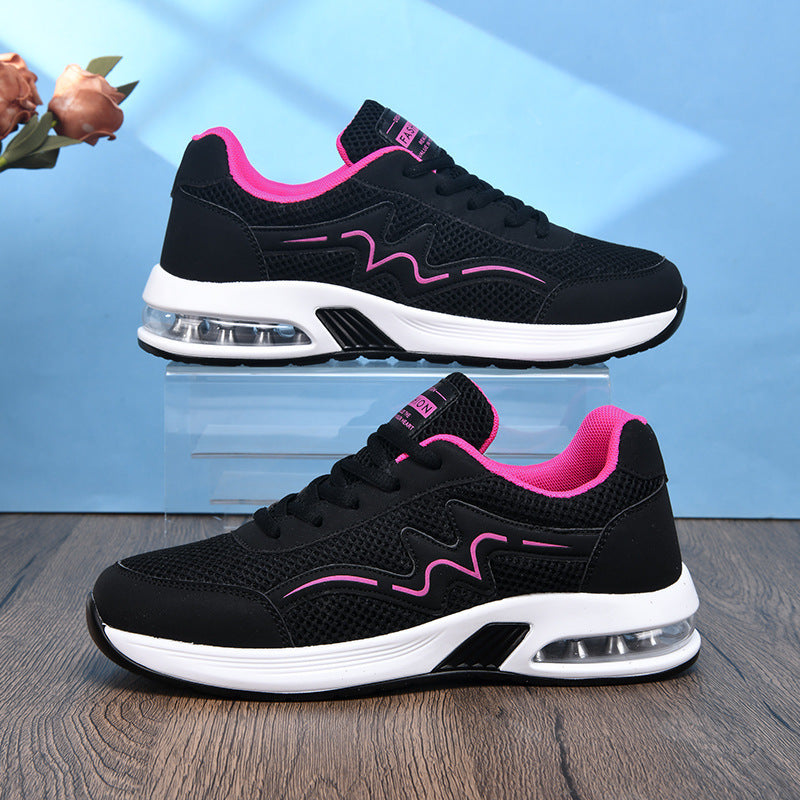 Dame nan City-Walking-Sneaker med synlig hæl luftkamm og ergonomisk EVA-dæmpning Skovae