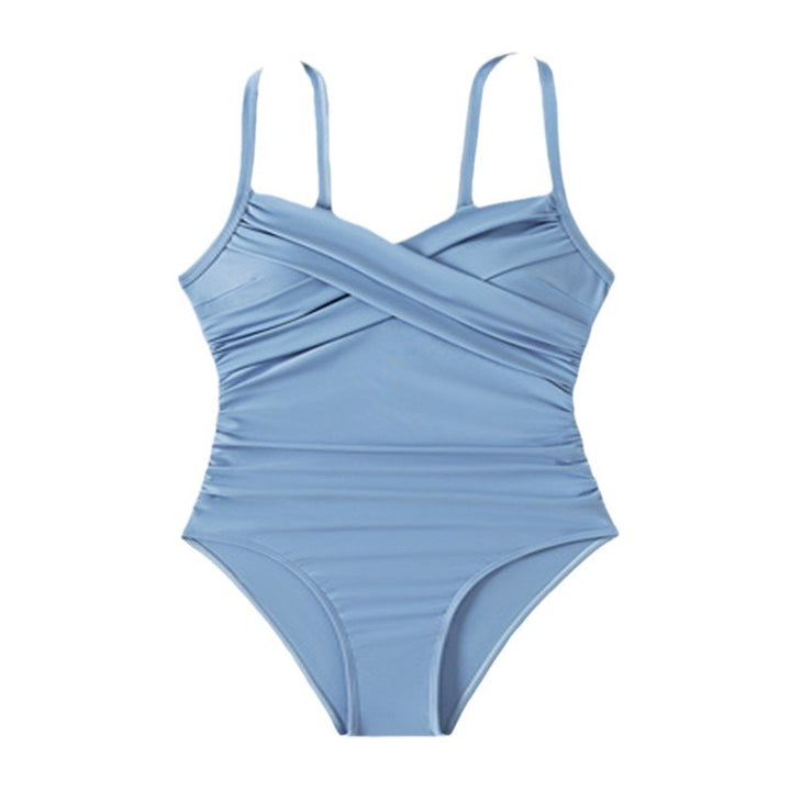 Dame one-piece badedragt med elegant indpakningsdesign Skovae