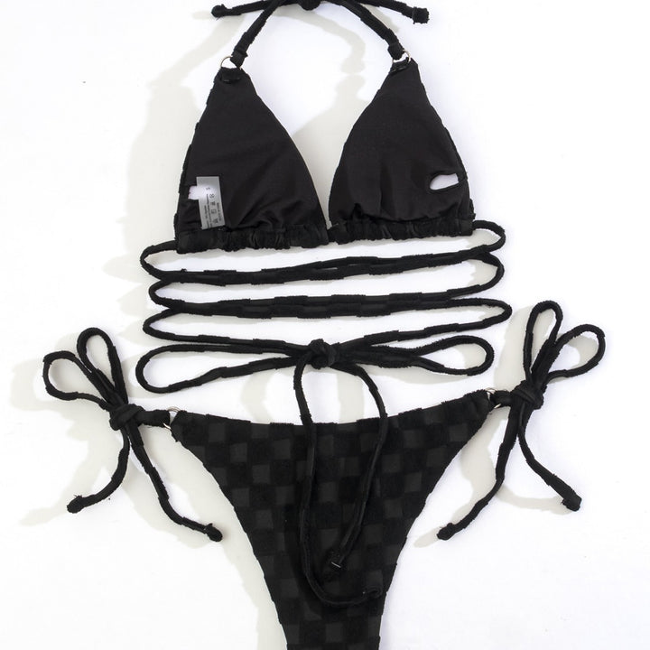 Dame Triangel-Bikini med raffinerede bindeelementer Skovae
