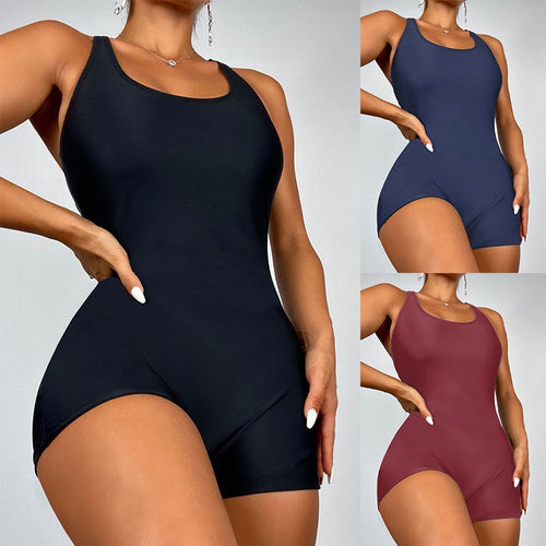 Dame one-piece badedragt med stilfuld ryg-design Skovae