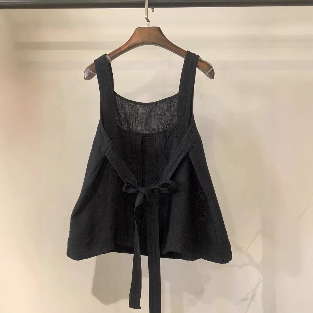 Femme Flydende A-linje Linnedel Stilla