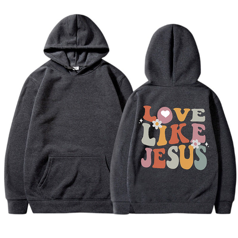 Kvindernes hyggelige hoodie med inspirerende print Skovae