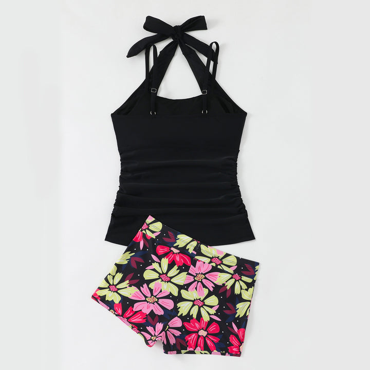 Damer Tankini med blomstrede shorts Skovae