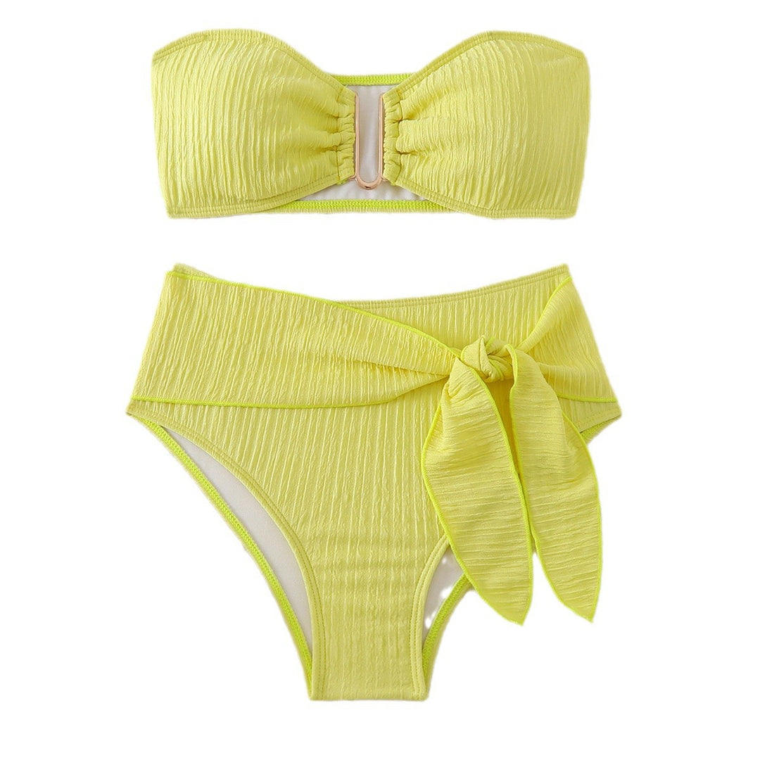 Dame High-Waist Bandeau Bikini Sæt Stilla