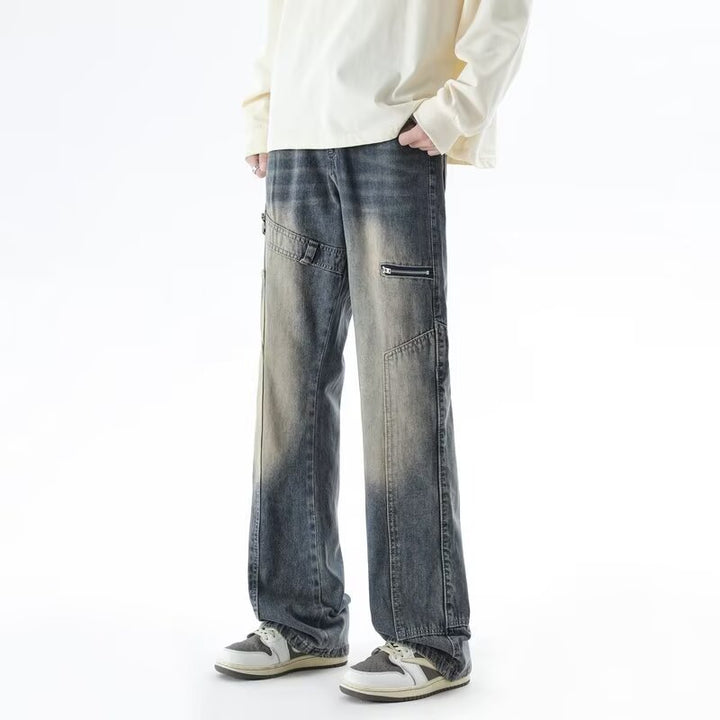 Herre Cargo-Jeans med moderigtige sidelommer Stilla