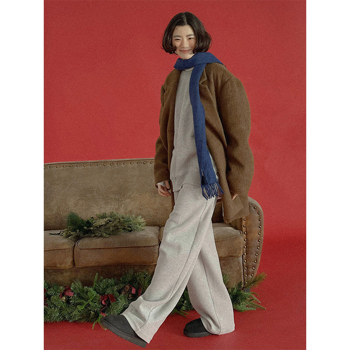 Dame hyggelig oversized frakke med blødt teddy-fleece Stilla