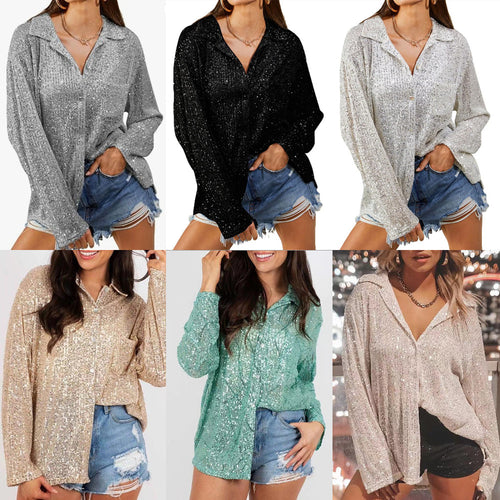 Damer Glitrende Oversize-Bluse med afslappet snit Stilla