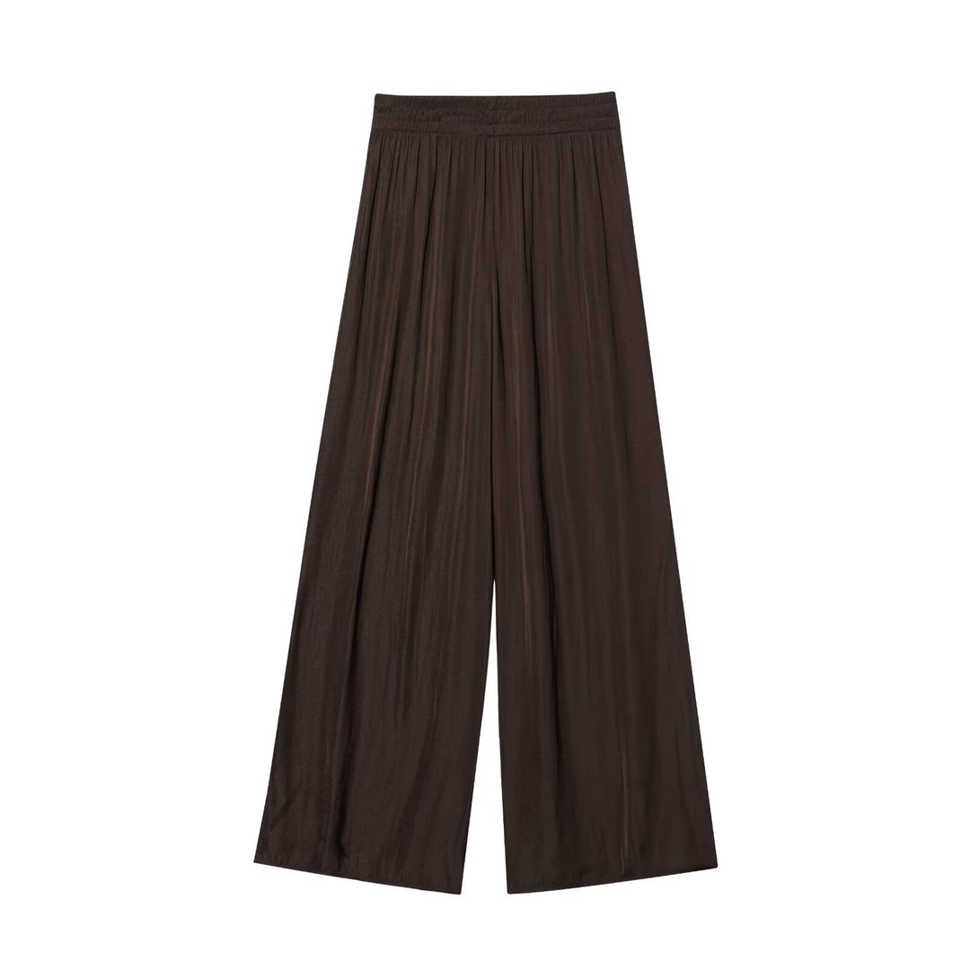 Damevidde culotte med elastisk bånd og flydende stof Skovae