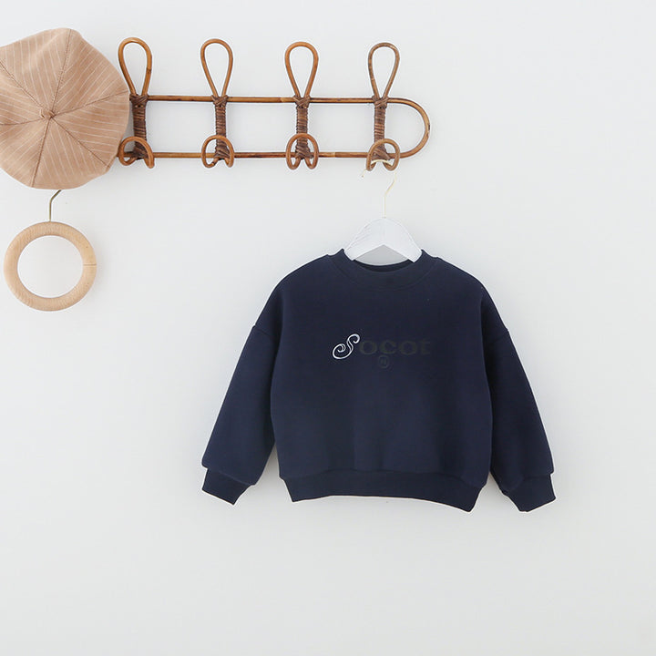 Børne grafik pullover sweatshirt med lommer design Stilla