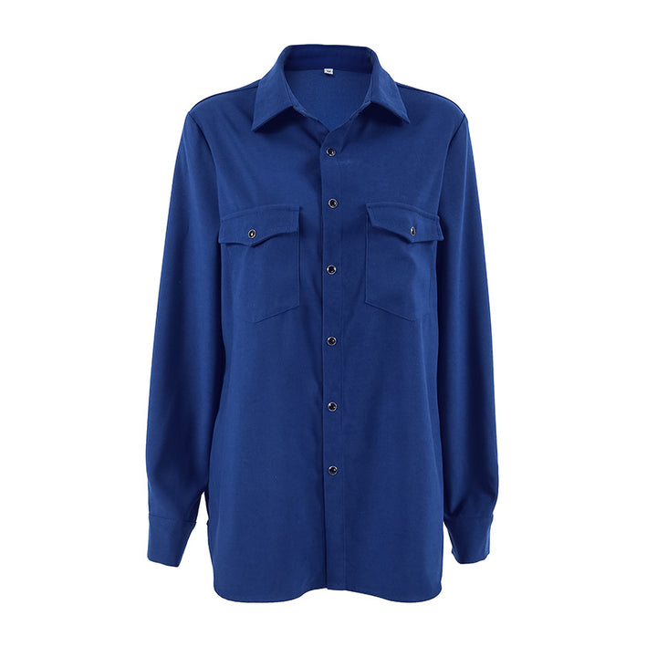 Damer Casual Overshirt med påsyede lommer og elegant snit Stilla