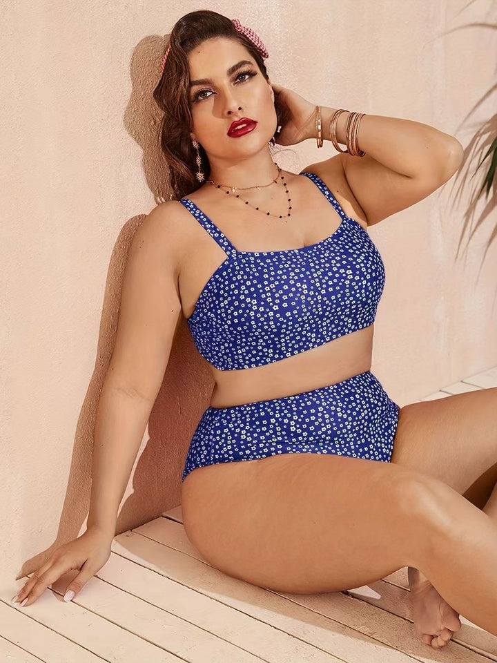Dame Højskåret bikini med legende prikdesign Skovae